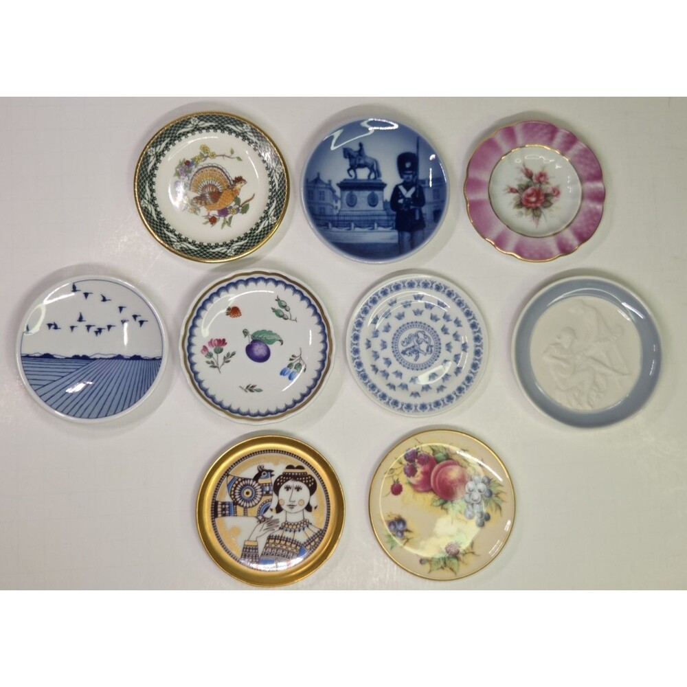 Set Of 9 Franklin Mint Great Porcelain Houses of The World Miniature Plates Lot
